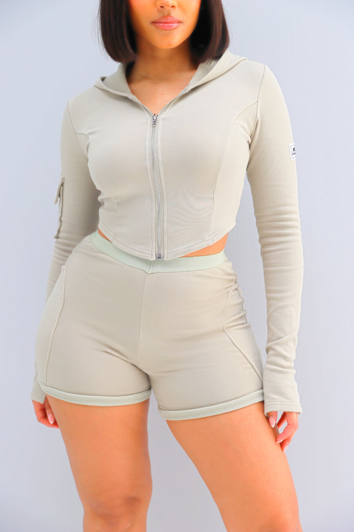 Ella Cargo Shorts - Khaki