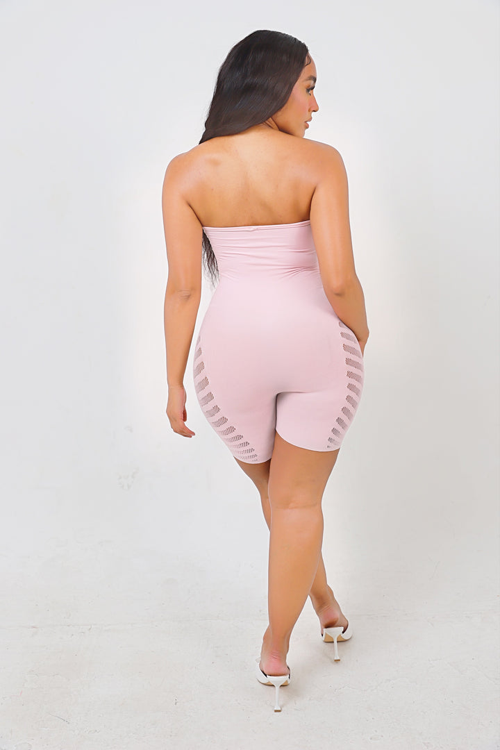 Eden Bandeau Shorts Jumpsuit - Soft Pink